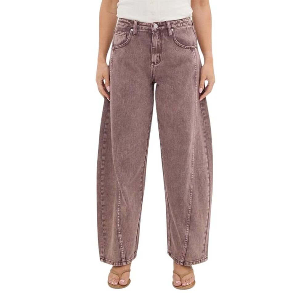 I Saw It First Womens/Ladies Barrel Barrel Jeans / Brown